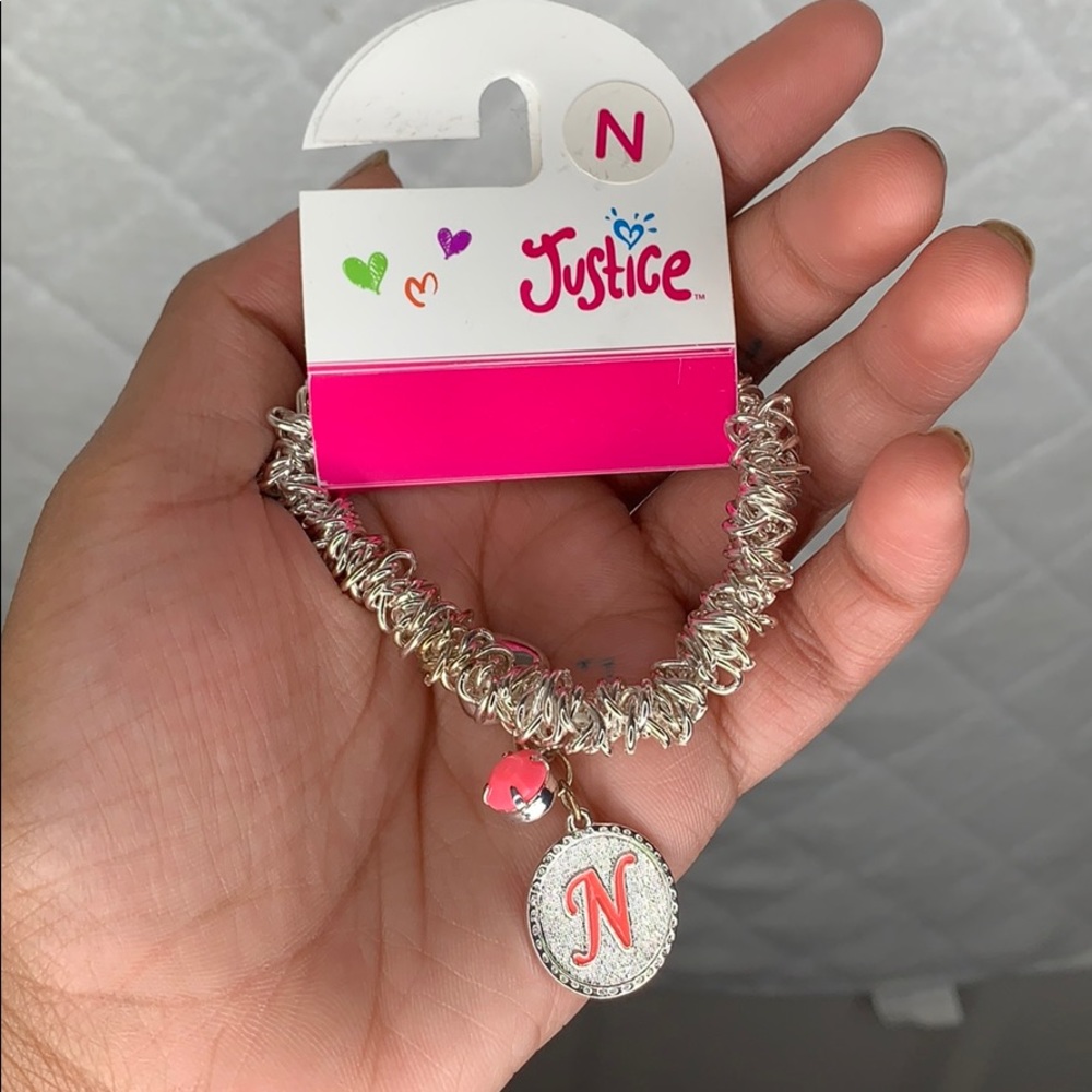 Justice “N” Charm Bracelet 💓